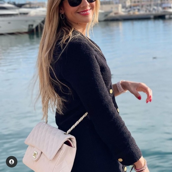 Zara Textured Weave Dress Black Large NWT - Picture 9 of 15